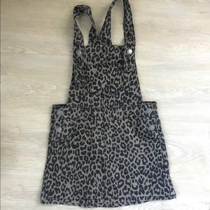 Art Class Leopard Overall Dress